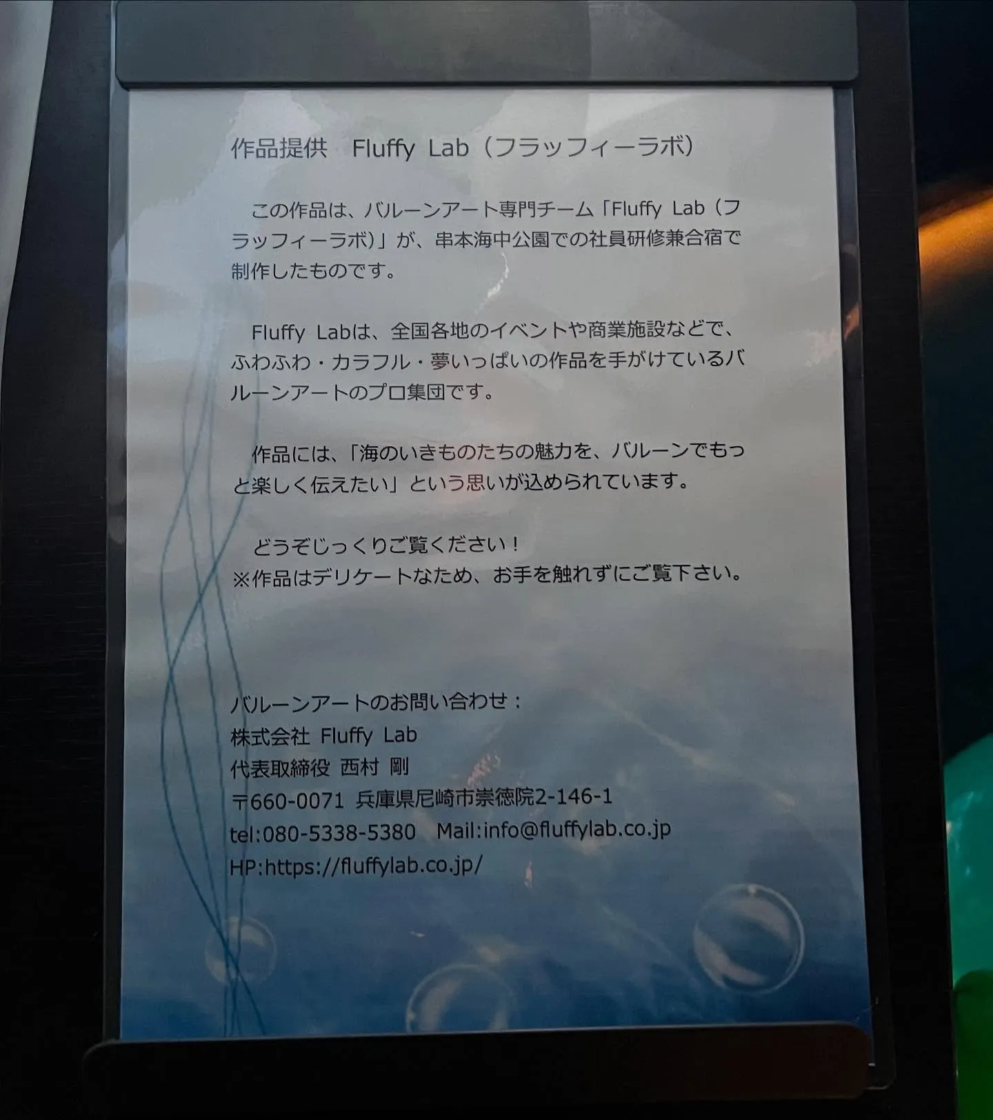 串本海中公園でバルーン研修会を開催☆